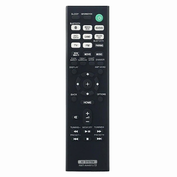 Ny RMT-AA401U Fjernkontroll for Sony AV-system RMTAA401U STR-DH590 STRDH590