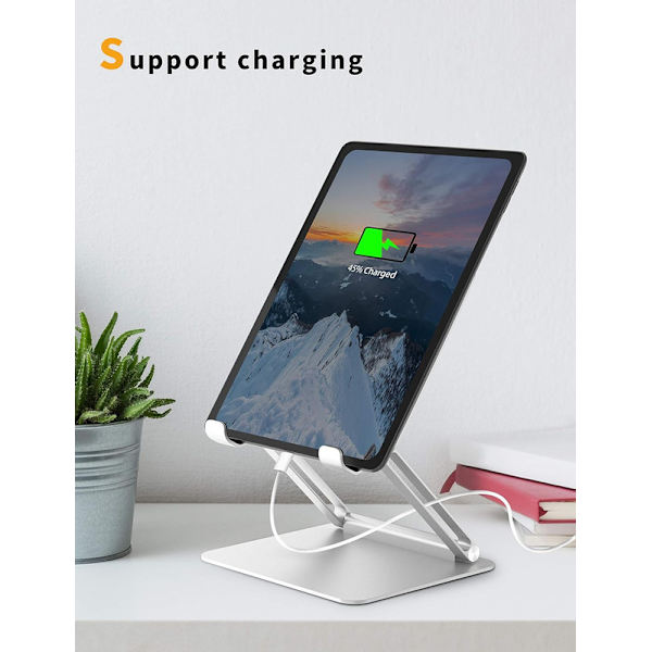 Tablet Stand til 7-13.3 Tablets, Aluminium, Ekstra Stabilitet (W)