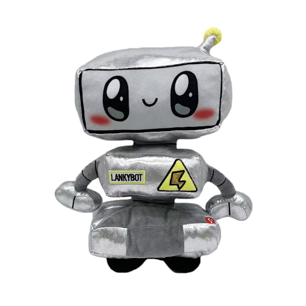 Lankybox Plys Mekanisk Legetøj med LED Chunky Shark Boxy Robot Dukke (W)