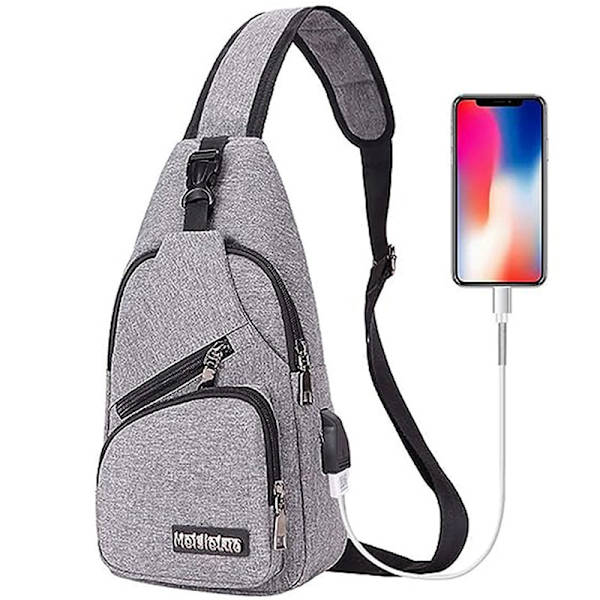 Vattentät Sling Ryggsäck för Män Kvinnor Sling Väska Vandring Dagsryggsäck Multifunktionell Cross Body Bröstväska 15L Kapacitet (W)
