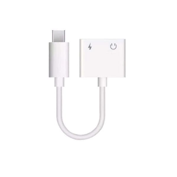 Hurtigopladende USB-C Adapter med Hovedtelefonstik - 3A