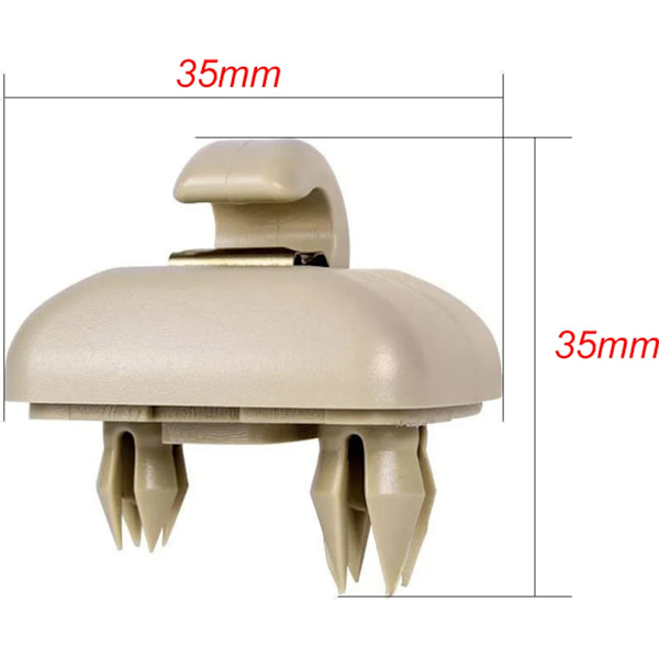 2 st Interiör Solskydd Klämma Fäste för Audi A1 A3 A4 A5 Q3 Q5 (8E0 857 562) A7 B6 B7 B8 S4 S5 Solskyddshållare Bil Interiördelar Beige