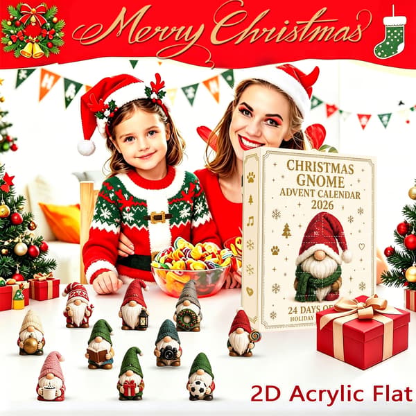 Dekorativ samleobjekt nissefigur – Adventskalender 2026 (W)