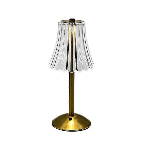 LED Krystal Dekorativ Bordlampe 800MAh Genopladelig Atmosfære Natlampe 3-Niveauer Lysstyrke til (W)