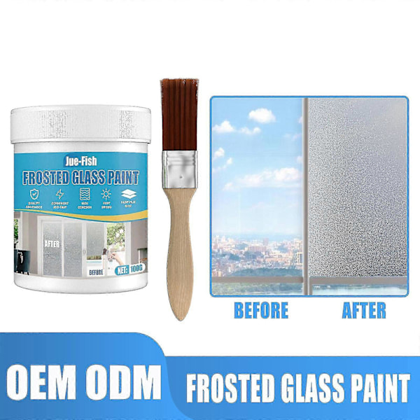 Fönsterfilm Frostat Glas Färg Vit Glasfönsterfärg Spray För Hem Dusch Bästa Gåvan Bästa Gåvan (W)