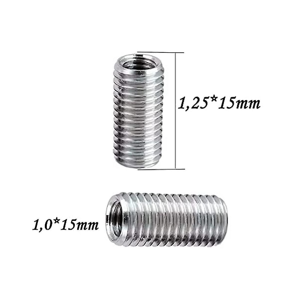 20 kpl Kierteenpienennysmuttereita, M8 Uros - M6 Naaras Kierre Ruuviholkki Pultin Muunnosmutterit, Kierteitetty Wuqx (W)