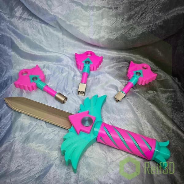 Squid Game Gemmelege Kniv + Nøgle Bundle - Replika Cosplay Legetøj (Fww)