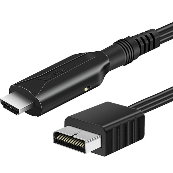 För PS2 till HDMI-kompatibel ljud- och videoomvandlaradapter - MEINI {FW} Black