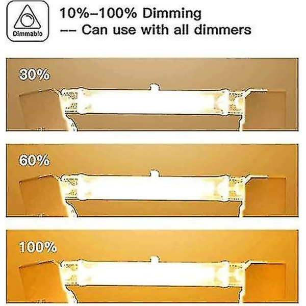 Pakke med 5 R7s Halogenpærer 118mm 400w 230v, R7s Halogenstav 118mm, R7s Halogenpære Dimbar Halogen (W)