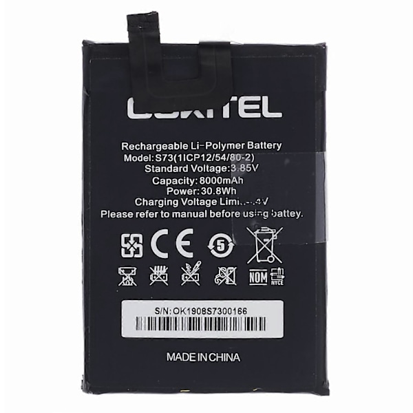 Til Oukitel WP5 3.85V 8000mAh Genopladeligt Li-Polymer Batteri Samlingsdel (Kode: S73) (W)