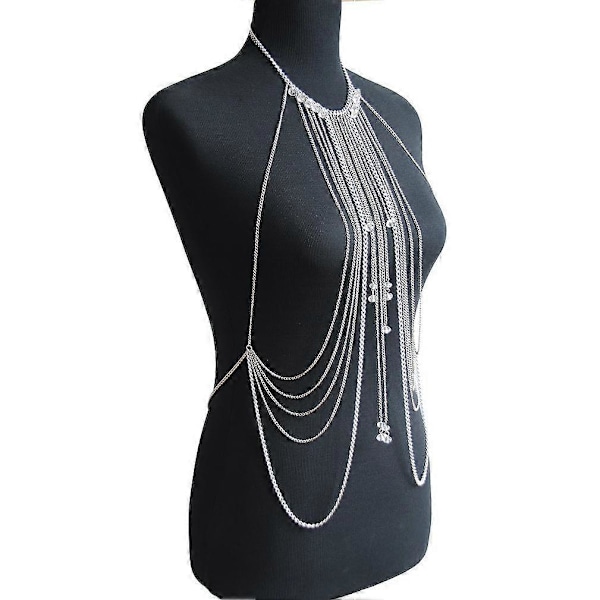 Kroppskedjor Mage Kropp Bikini Midja Tofs Liten Legering Kvinnor Halsband för Bröllop (W)