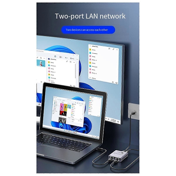 Nettverkskabel Splitter, Gigabit Nettverksport, En til To Allokering, Grensesnittutvidelse, En til To (W)