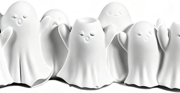 Non-stick silikon Halloween ljushållare form, Halloween spökform (W)