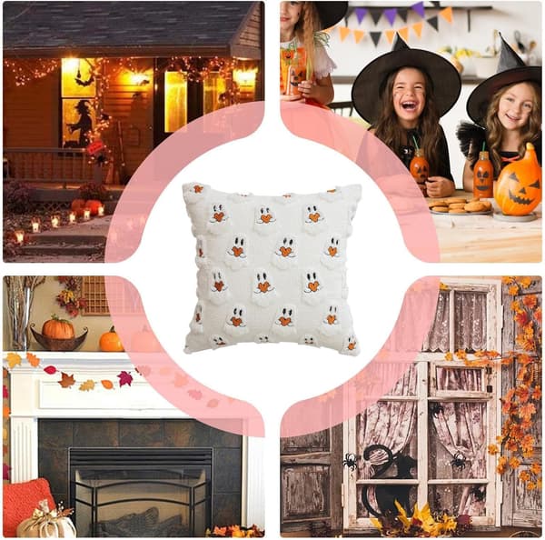 Morsomme Halloween-putetrekk til hjemmet, 45 x 45 cm (B)