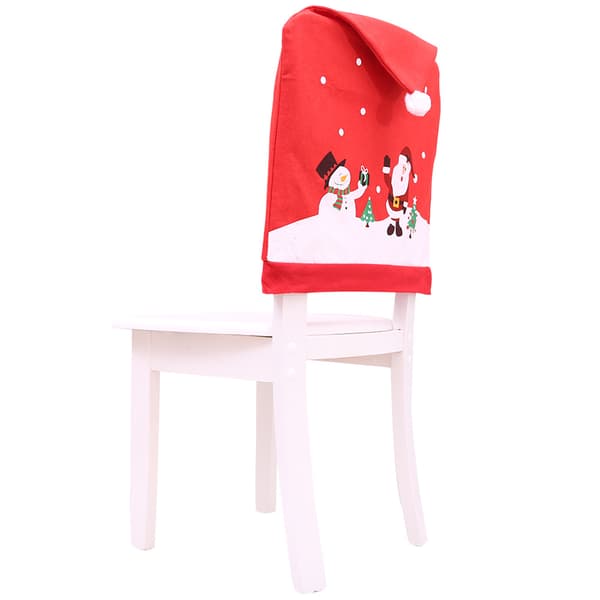 Jul Non-Woven Stolsöverdrag Set om 2 Tecknad Design