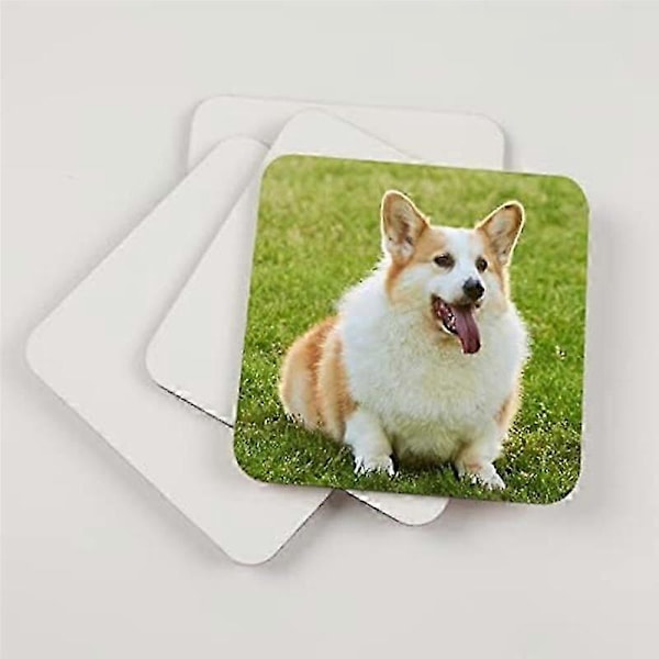 12 stk. Sublimations firkantede coaster emner Bulk MDF emner Hardboard kork coasters Blank MDF kork coasters (B)