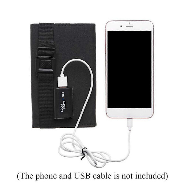 Kannettava kokoontaitettava aurinkopaneeli aurinkokennolaturi 20W USB-lähtö retkeilytableteille puhelimille (W)