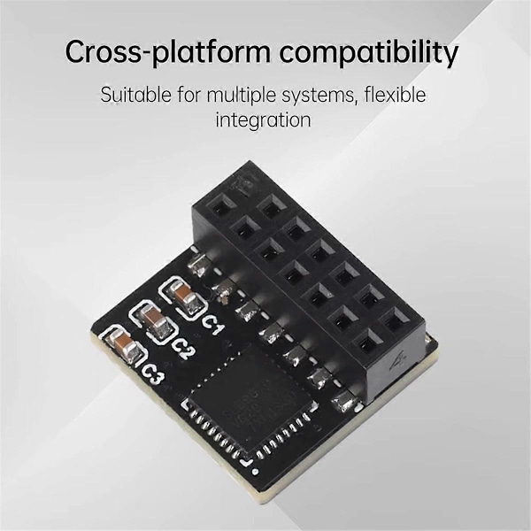 TPM 2.0 SPI Parallell Krypteringssäkerhetsmodul 14 Pin SPI Fjärrkortskrypteringssäkerhetskort (W)