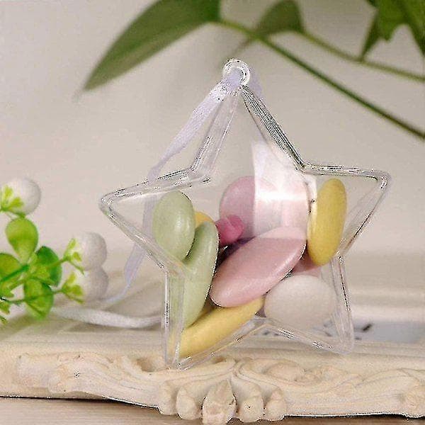 Transparent julgranskula i plast 2-3 cm, enstaka del