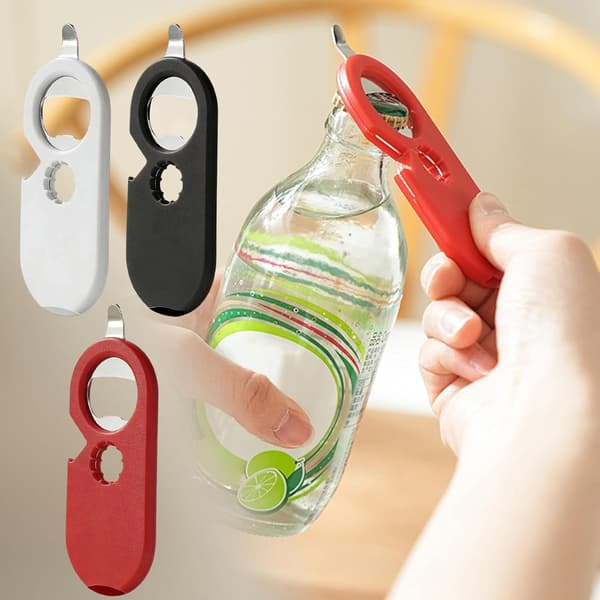Multifunktionel magnetisk flaskeåbner i rustfrit stål til køleskabet. Magnetisk flaskeåbner til køleskabet. (W)