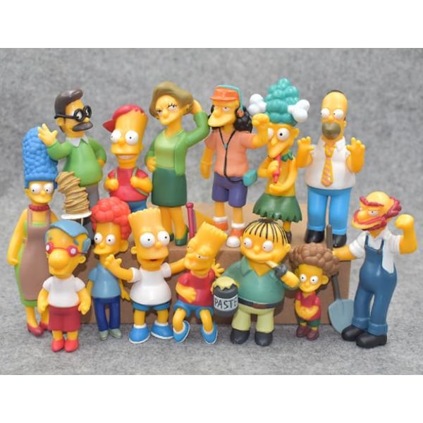 14 stk. Simpsons Familie Figurer