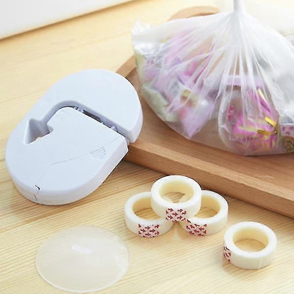 Påspulstätare med tejp Plastförseglare Hem Kök Matförsegling Förpackningsförslutare (Fww)