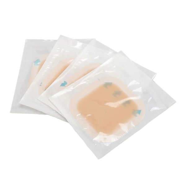 4 stk. Hydrocolloid Sårbandage Ultratynd Selvklæbende Hurtig Helende Vandtæt Liggesårsbandage til Liggesår Forbrænding Vabel (W)