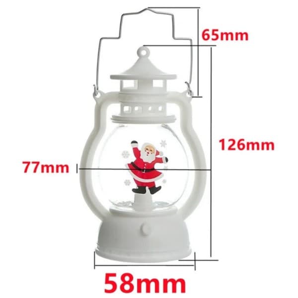God Jul LED Lykta, Jultomte Dekoration, 12-pack