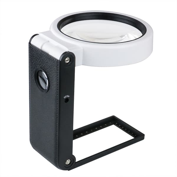 Foldbart LED Forstørrelsesglas 6X-25X med Justerbar Vinkel og Stativ