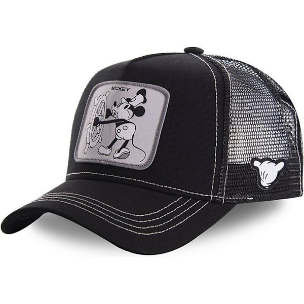 Mickey Mouse Baseball Caps Mesh Sommerhatt For Menn Kvinner [DB] Black 1