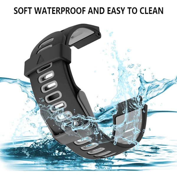 INF Garmin Forerunner 220/230/235/620/630/735XT armband silikon Svart (B)