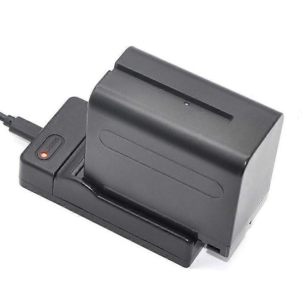 USB Batterioplader Kompatibel Sony NP-F550/F570/F750/F970/F770/F960/F330 Action Kamera (W)