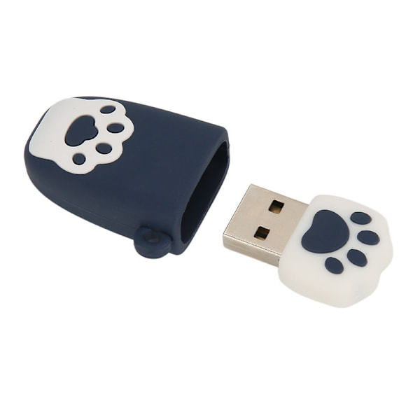 Bärbart USB2.0 Flash Drive 128GB Mörkblå Tecknad Fotform (W)