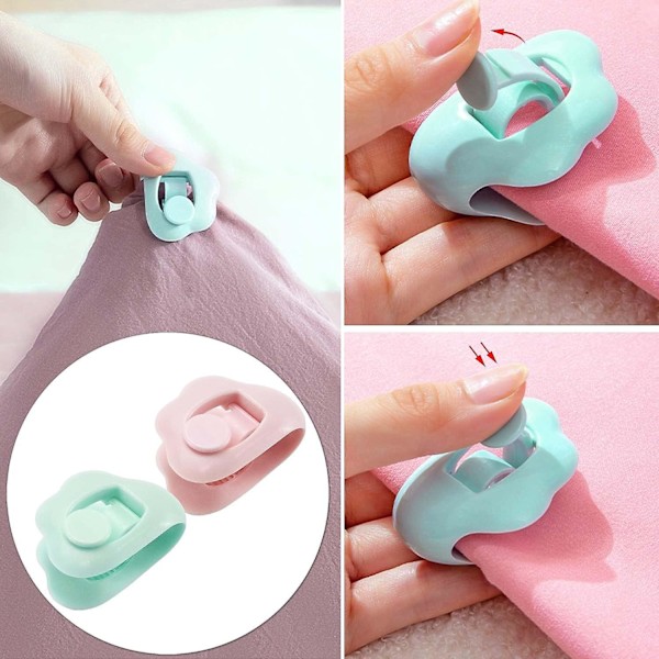 12 stk. Dynebetræk Clips Dynebetræk Holder Clips - Anti-Slip Lagen Clips Dynegriber - til Dyne, Gardiner, Dyne - Forhindrer Dyne i at Flytte Sig