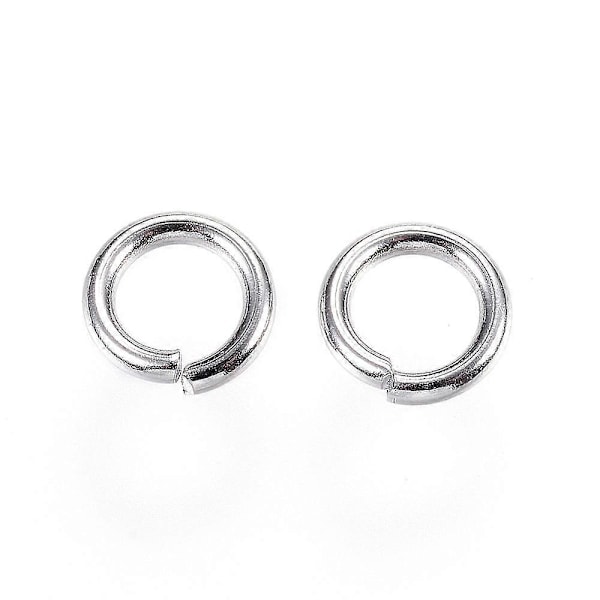 Anløpsbestandige 304 rustfrie stålringer Åpne ringer i rustfritt stål farge 8x1,5 mm Indre diameter: 5 mm (B)