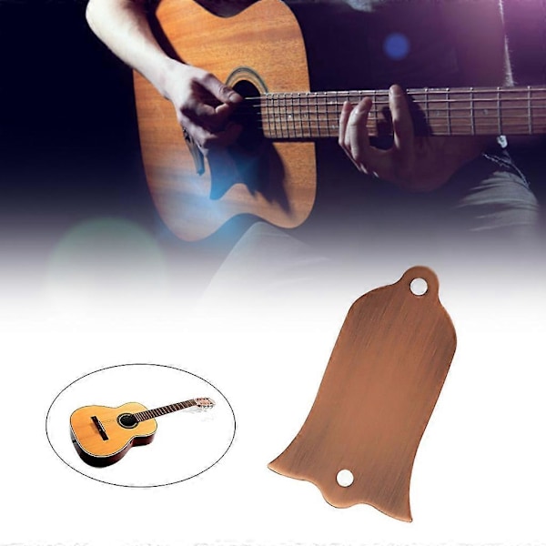 2 Hål Metall Truss Rod Cover Gitarr Bas Ersättningsdel Gitarrtillbehör (W)