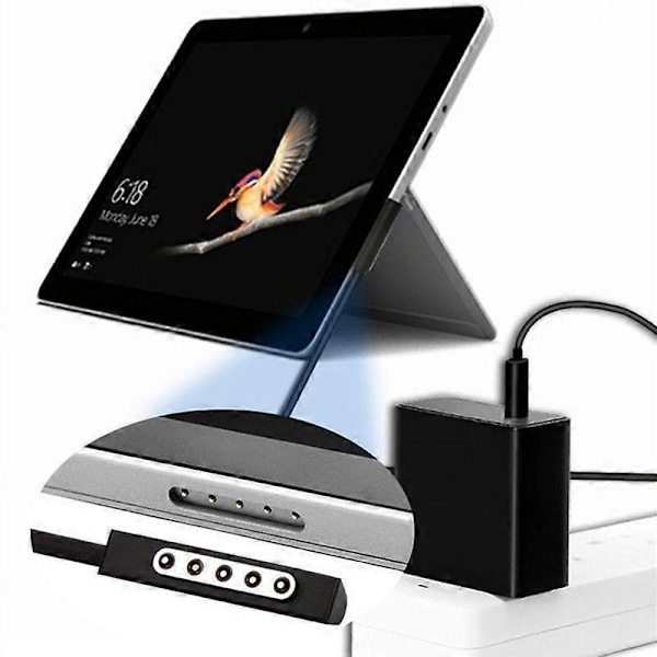 PD 65W pikalatauskaapeli Microsoft Surface RT/Surface Pro 1 2:lle, magneettinen Type-C -kaapeli (virta W)