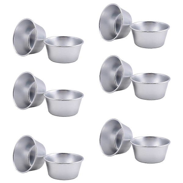 12 Stk. Individuelle Forme Puddingforme Kopper Mini Chokolade Smeltede Pander Non-Stick Cupcake Kagebageform (W)