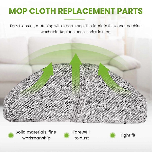 Rengøringsvenlige Mikrofiber Moppeklude Reservedele til S8+ M7 Pro Robotstøvsuger (W)