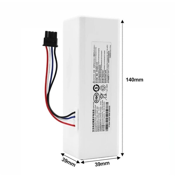 Ersättningsbatteri 14,4V litiumjon för Xiaomi Mijia 1C robotdammsugare modell STYTJ01ZHM js[fw] 12800mAh