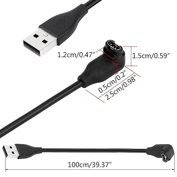 Usb-laddningskabel för Approach S60/s62/x10 Watch Charger Dock Cord Adapter [FW]