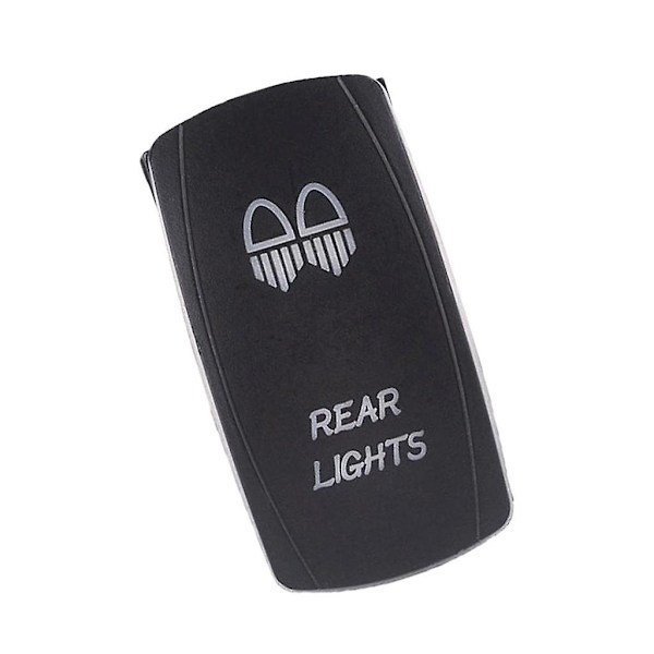 5 Ben 12V Båd Marine LED ON-OFF belyst Vippekontakt SPST Switch S005 (W)