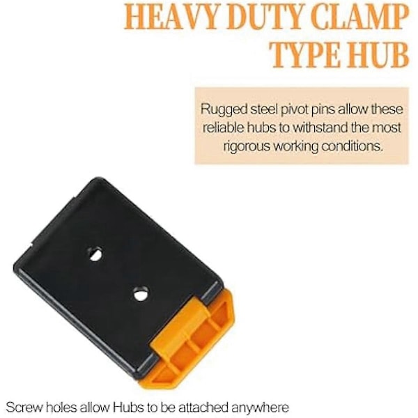 6 stk. Clip Tech Hubs for TOU-CT ClipTech-lommer, verktøybelteklips passer for modeller TOU-CT-150 TB-CT-150S (W)
