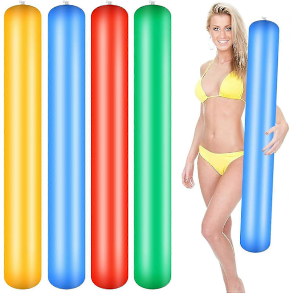Stykker 105cm Oppustelig Pool Stick, Oppustelig Pool Float, Farverig PVC Voksen Udendørs Vandlegetøj Sommer Svømmepøl Strand (W)