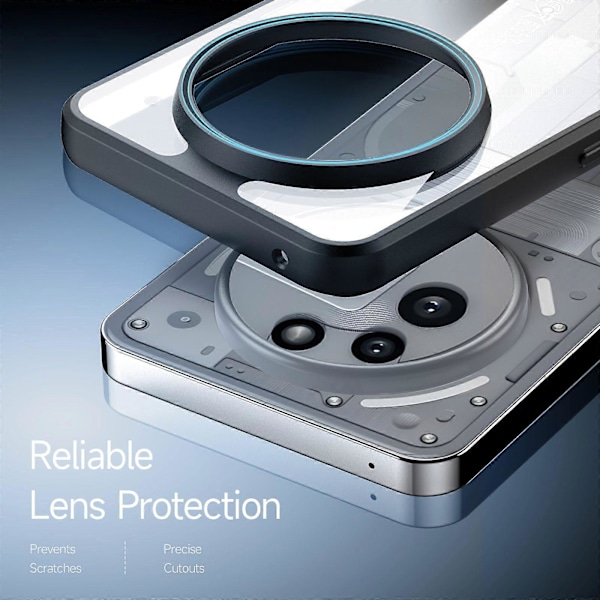 För Nothing Phone (3a) Pro Skal TPU+PC Matt Fallsäkert Telefonskal (REACH-certifiering) (W)