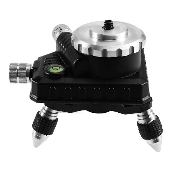Justerbar Roterende Laser Nivå Metall Stativ Brakett 360 Rotasjonsbase for 1/4 tommers Grensesnitt (W)