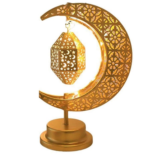 Eid Dekoration Lampa Lunar Atmosfär Lampa Roterbar Upplyst Festdekoration Mellanöstern (W)