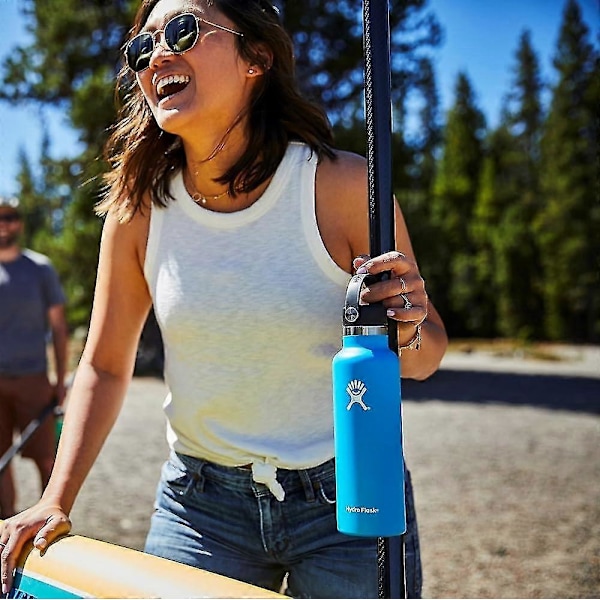 Sportlock för Isolerad Flask med Standardöppning - Isolerad Vattenflasklocket - Utmärkt Temperaturskydd - BPA- och Toxinfritt - Svart