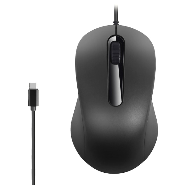 Type-C Trådløs Mus Plug & Play 1000DPI Lav Latens USB-C Kompatibel Mus PC Bærbar Tilbehør Datamaskin Kontorrekvisita {FW} Black