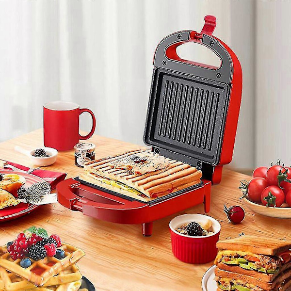 Multifunktionel husholdningsbrødmaskine sandwichmaskine morgenmadsmaskine (W)